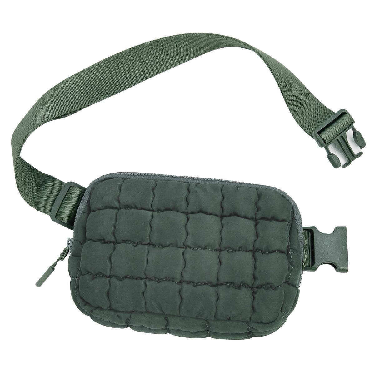 Evyn Quilted Puffer Sling Crossbody Belt Bum Fanny Waist Bag