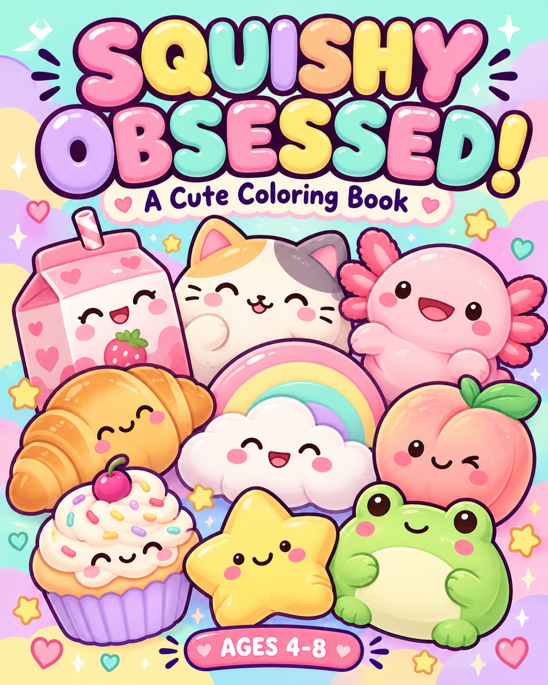 Squishy Obsessed! Printable Coloring Book — 24 Designs